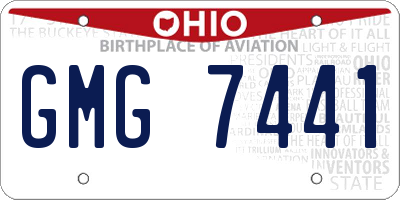 OH license plate GMG7441