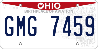 OH license plate GMG7459