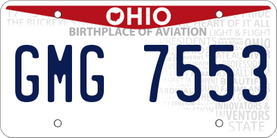 OH license plate GMG7553