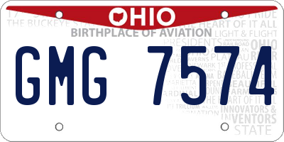 OH license plate GMG7574