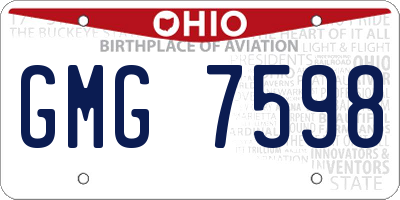 OH license plate GMG7598