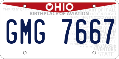 OH license plate GMG7667
