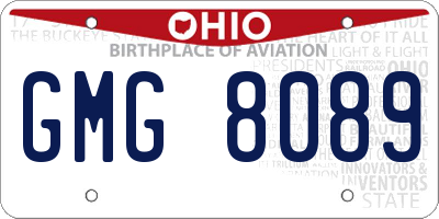 OH license plate GMG8089