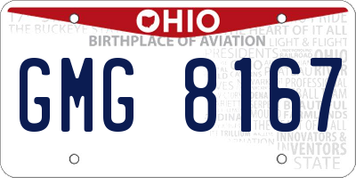OH license plate GMG8167
