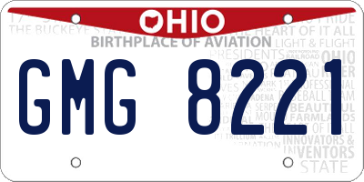 OH license plate GMG8221