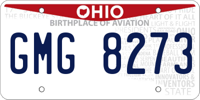 OH license plate GMG8273