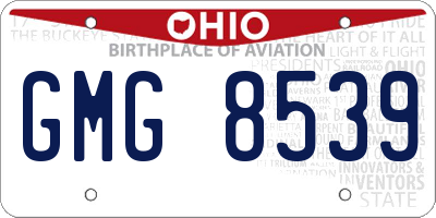 OH license plate GMG8539
