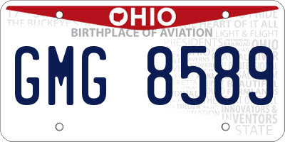 OH license plate GMG8589
