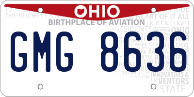 OH license plate GMG8636