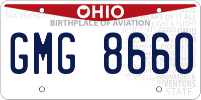 OH license plate GMG8660