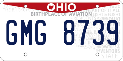 OH license plate GMG8739