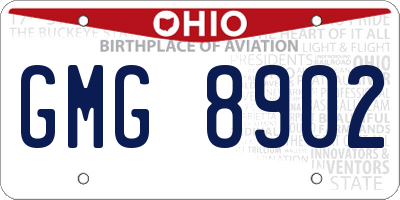OH license plate GMG8902
