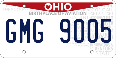 OH license plate GMG9005