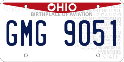 OH license plate GMG9051