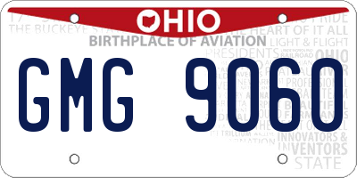 OH license plate GMG9060