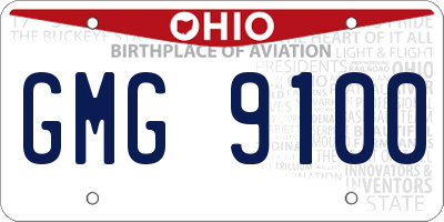 OH license plate GMG9100