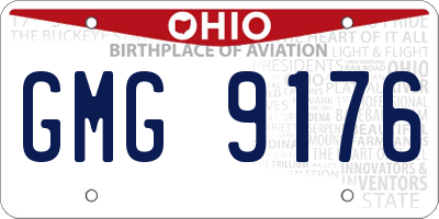 OH license plate GMG9176