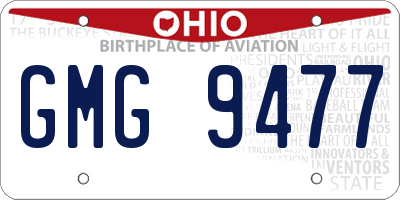 OH license plate GMG9477