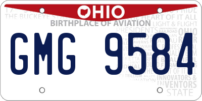 OH license plate GMG9584