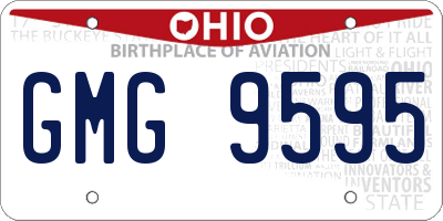 OH license plate GMG9595