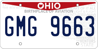OH license plate GMG9663