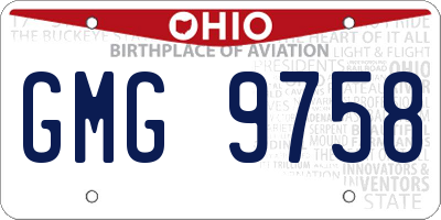 OH license plate GMG9758