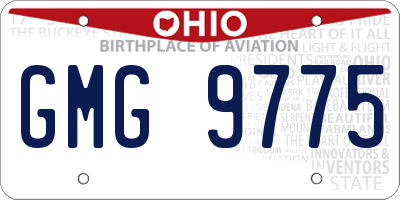 OH license plate GMG9775