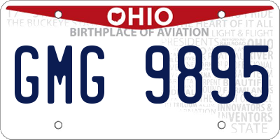 OH license plate GMG9895