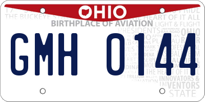 OH license plate GMH0144
