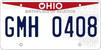 OH license plate GMH0408