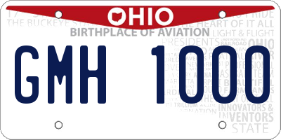 OH license plate GMH1000