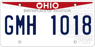 OH license plate GMH1018