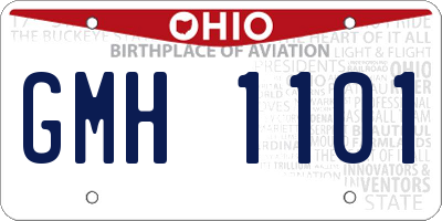 OH license plate GMH1101