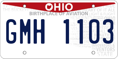 OH license plate GMH1103