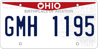OH license plate GMH1195