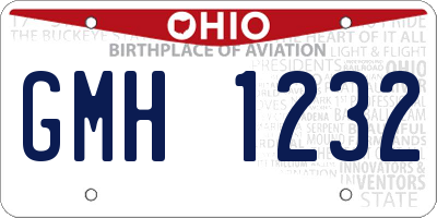 OH license plate GMH1232
