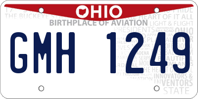 OH license plate GMH1249