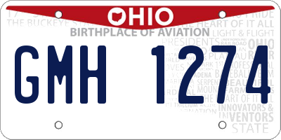 OH license plate GMH1274