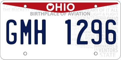 OH license plate GMH1296
