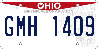 OH license plate GMH1409