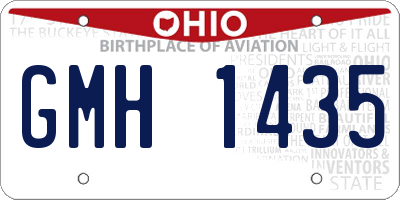 OH license plate GMH1435