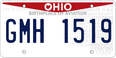 OH license plate GMH1519
