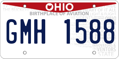 OH license plate GMH1588