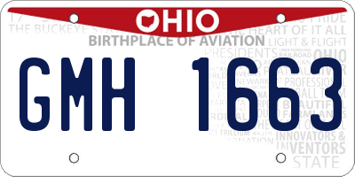 OH license plate GMH1663