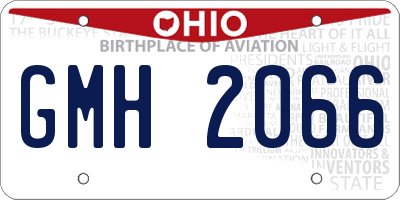 OH license plate GMH2066