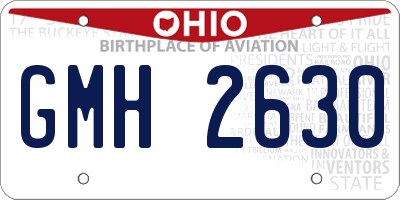OH license plate GMH2630