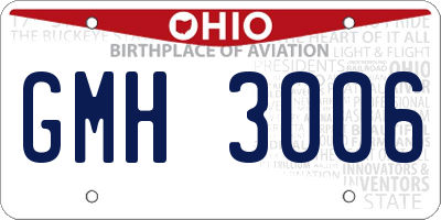 OH license plate GMH3006
