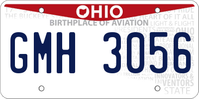 OH license plate GMH3056