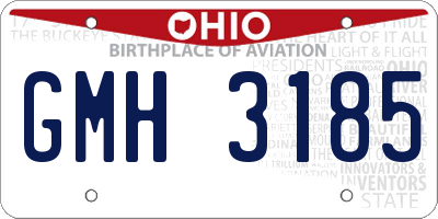 OH license plate GMH3185