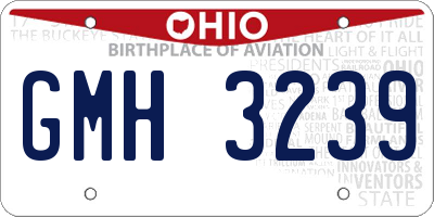 OH license plate GMH3239